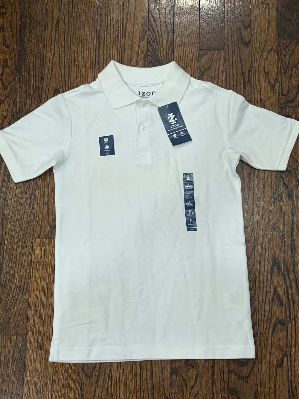 Izod Boys White Polo Shirt with Tag